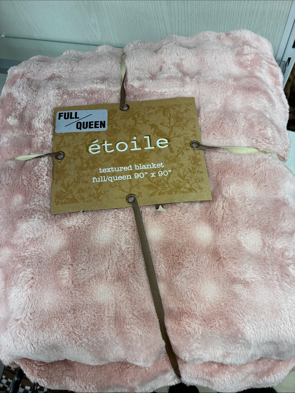 Textured Plush Blanket - Pink (Full/Queen)